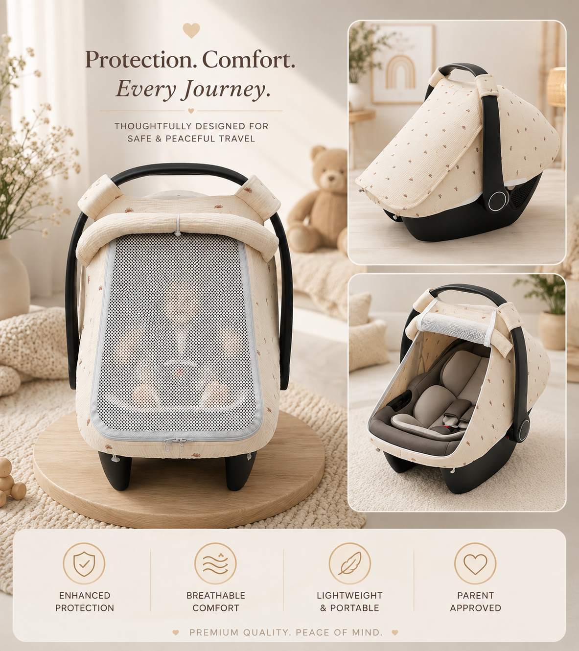 Premium Baby Car Seat Cover – Comfort, Protection &amp; Peace of Mind